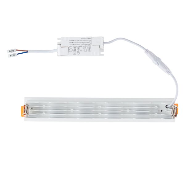 LED Einbauspot Weiß Alu 3000 K lang L:28 cm Modern