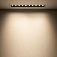 LED Einbauspot Weiß Alu 3000 K lang L:28 cm Modern