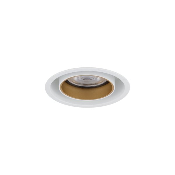 Einbaustrahler Weiß Gold Stahl GU10 B:8 cm rund Modern