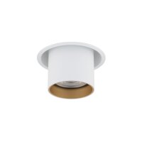 Einbaustrahler Weiß Gold Stahl GU10 B:8 cm rund Modern