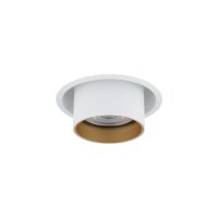 Einbaustrahler Weiß Gold Stahl GU10 B:8 cm rund Modern