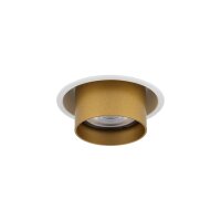 Einbauleuchte Weiß Gold Stahl GU10 B:8 cm verstellbar