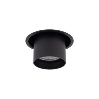 Einbauspot Schwarz Stahl GU10 B:8 cm verstellbar rund
