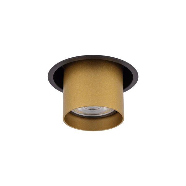 Einbaustrahler Gold Schwarz GU10 B:8 cm verstellbar