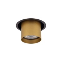 Einbaustrahler Gold Schwarz GU10 B:8 cm verstellbar