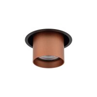 Einbauspot Kupfer Schwarz GU10 B:8 cm verstellbar rund