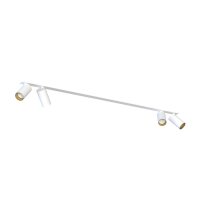 Deckenstrahler Weiß Gold Stahl GU10 L:130 cm flexibel