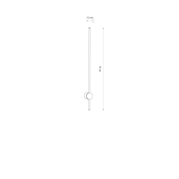 LED Außenwandleuchte Beige IP54 3000 K 97 cm Aluminium