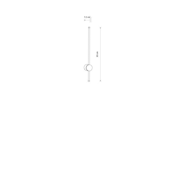 LED Wandleuchte Schwarz IP54 3000 K 65 cm Aluminium
