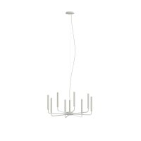 Kronleuchter Seidengrau Stahl E14 B:73 cm prunkvoll