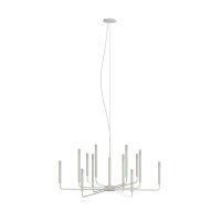 Kronleuchter XXL Seidengrau Stahl E14 B:103 cm Modern