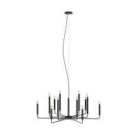 Kronleuchter XXL Schwarz Stahl E14 B:103 cm prunkvoll