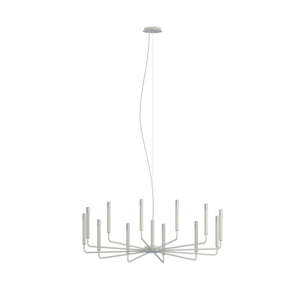 Kronleuchter XXL Seidengrau Stahl E14 B:103 cm Modern