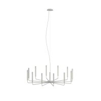 Kronleuchter XXL Seidengrau Stahl E14 B:103 cm Modern