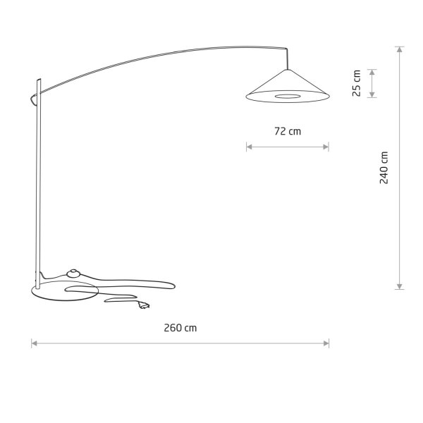 Stehlampe Grau Stoff verstellbar E27 H:240 cm blendarm