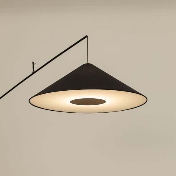 Stehlampe Schwarz Stoff flexibel E27 H:240 cm Modern