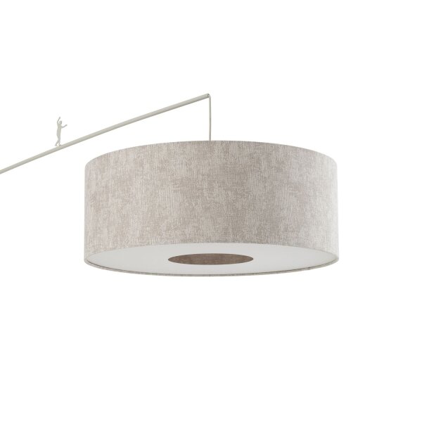Stehleuchte XXL Beige Stoff E27 230 cm verstellbar