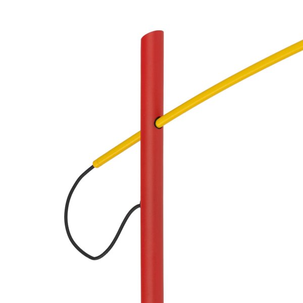 Stehleuchte XXL Rot Gelb Blau Stoff E27 230 cm flexibel