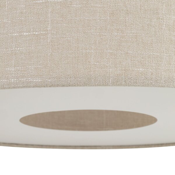Deckenleuchte Gold Creme E27 Ø50 cm rund Modern Stoff