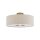 Deckenleuchte Gold Creme E27 Ø50 cm rund Modern Stoff
