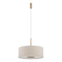 H&auml;ngelampe Gold Creme E27 rund &Oslash;50 cm Modern...