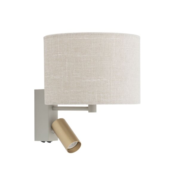 Wandlampe Gold Creme flexibel GU10 E27 B:23 cm Schalter