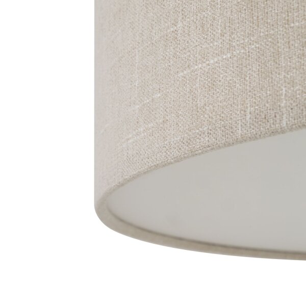 Deckenlampe Stoff Gold Creme E27 Ø23 cm rund blendarm