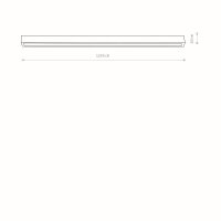 LED Deckenleuchte Schwarz Stahl 3000 K L:123 cm Modern