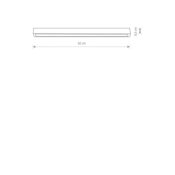 LED Deckenleuchte Stahl Graphit 3000 K L:92 cm Modern