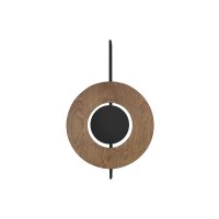 Wandlampe indirekt Schwarz Holz GX53 B:50 cm wohnlich