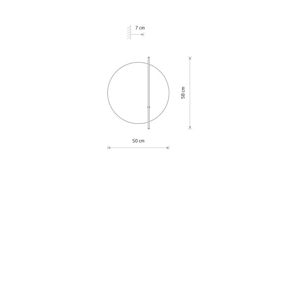 LED Wandlampe Schwarz Holz 3000 K B:50 cm indirekt