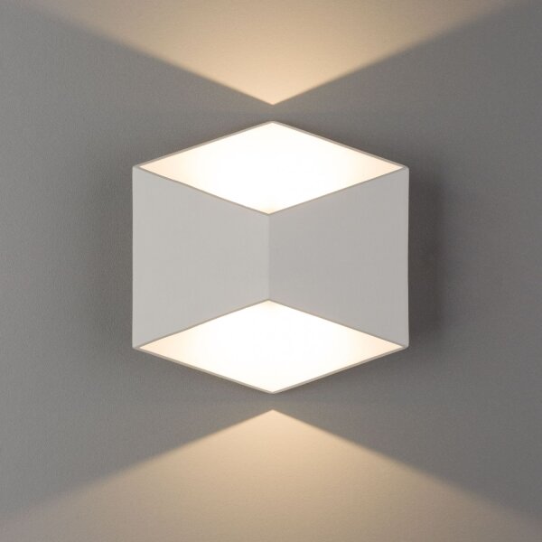 LED Außenwandleuchte Up Down Weiß IP54 3000 K B:17 cm