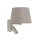 Wandlampe Stoff Grau Schalter E27 GU10 B:23 cm flexibel
