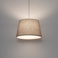 Hängelampe Seidengrau E27 L:46 cm Modern Stoffschirm