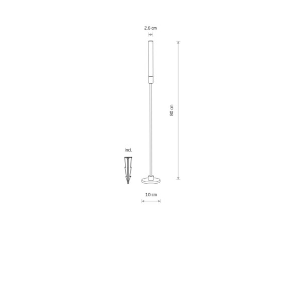 LED Wegeleuchte Schwarz IP54 3000 K H:80 cm Modern