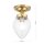 Deckenleuchte Glas Messing E27 rund D: 15 cm in Bronze