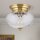 Deckenlampe Messing Glas D: 25 cm rund in Bronze E27
