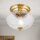 Deckenlampe Messing Glas D: 25 cm rund in Bronze E27