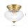 Deckenlampe Messing Glas D: 25 cm rund in Bronze E27