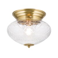 Deckenleuchte Echt-Messing Glas rund Ø 31 cm in...
