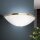 Wandlampe Metall Glas 31 cm breit in Messing Antik Weiß