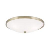 Deckenlampe Metall Glas E27 Ø 39,5 cm 3-flammig rund