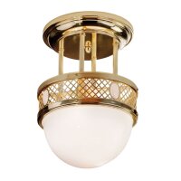 Deckenleuchte Metall Glas &Oslash; 33 cm rund E14 4-flammig