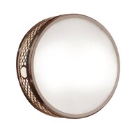 Deckenleuchte Metall Glas rund D: 33 cm E14 2-flammig
