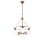Pendelleuchte Echt-Messing Glas 60 cm breit E14 ALWIN