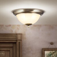 Deckenlampe Messing massiv Glas E27 Ø 27,3 cm rund