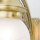 Wandlampe mit Schalter Echt-Messing Glas H: 25 cm E27