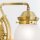 Wandleuchte Glas Echt-Messing E27 H: 56 cm 3-flammig