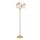 Stehlampe Messing massiv Glas 160 cm in Bronze Weiß E27