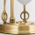 Tischlampe Glas Messing E27 35 cm hoch in Bronze Weiß